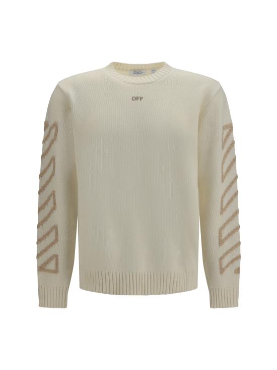 26FW 오프화이트 스웨터 OMHE087F26KNI00110 110 CREAM