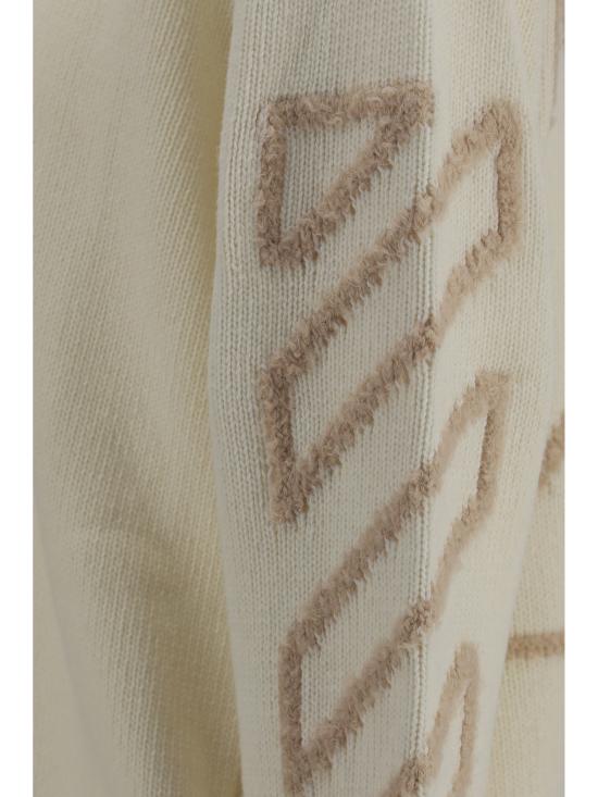 26FW 오프화이트 스웨터 OMHE087F26KNI00110 110 CREAM - OFF WHITE