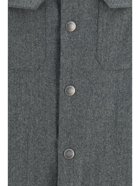 26FW 브루넬로 쿠치넬리 긴팔 셔츠 MY6660721 C018 GREY - BRUNELLO CUCINELLI
