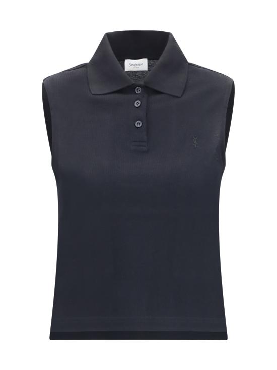 26SS 생로랑 폴로 티셔츠 862601Y37ZE 1000 BLACK