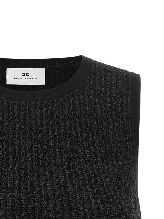 26FW 엘리자베타프랜치 민소매 티셔츠 TK01S66E2110 Black - ELISABETTA FRANCHI
