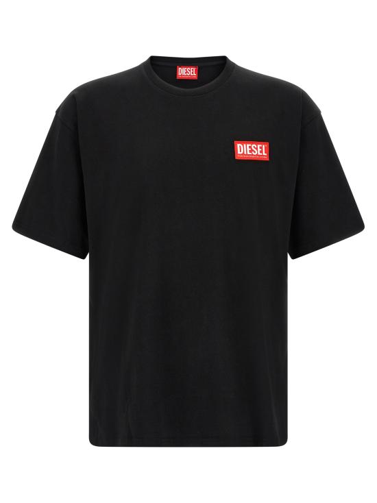 26FW 디젤 반팔 티셔츠 A149470NIAR9XX Black