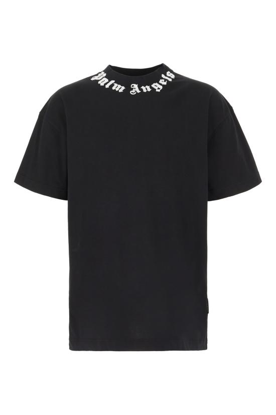 26FW 팜앤젤스 반팔 티셔츠 PAMAA001JR001 1003 BLACK OFF WHITE
