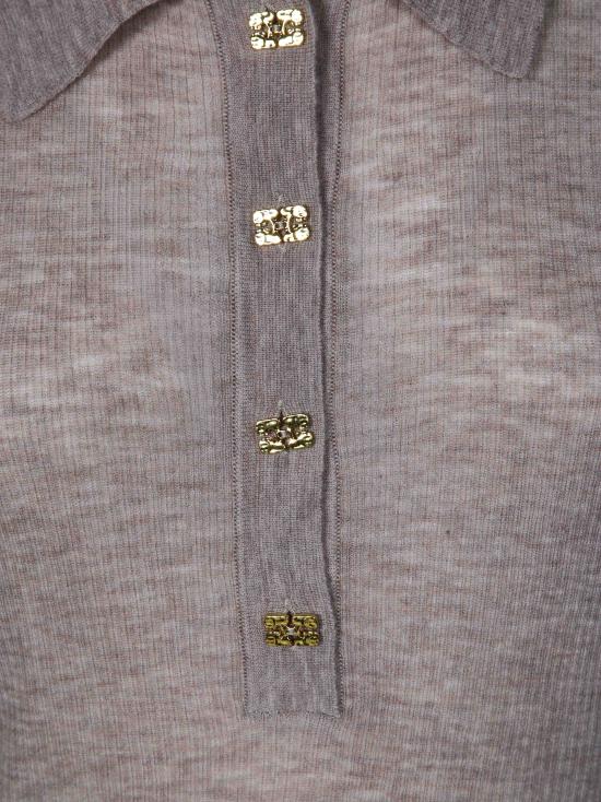 26SS 가니 폴로 티셔츠 A1070281 883 BEIGE - GANNI