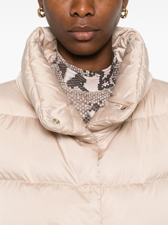 26FW 에르노 새틴 & 뉴 레이디 퍼 A셰이프 다운 자킷 PI001934D 12170Z1985 Bianco - HERNO