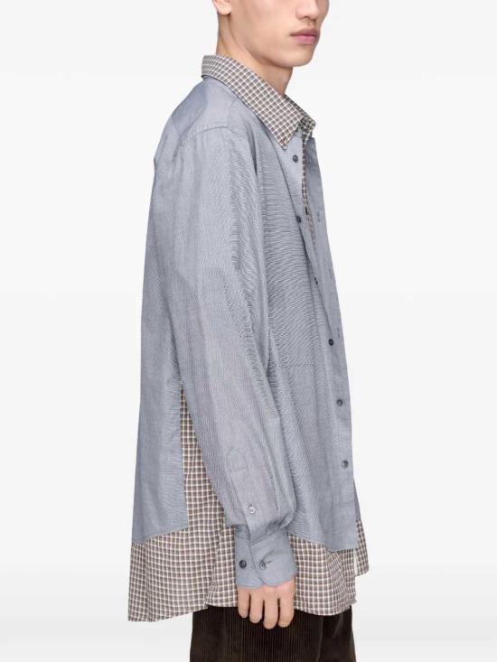 26FW 마르지엘라 긴팔 셔츠 S50DT0079MTN178 961 GREY BROWN CHECK - MAISON MARGIELA