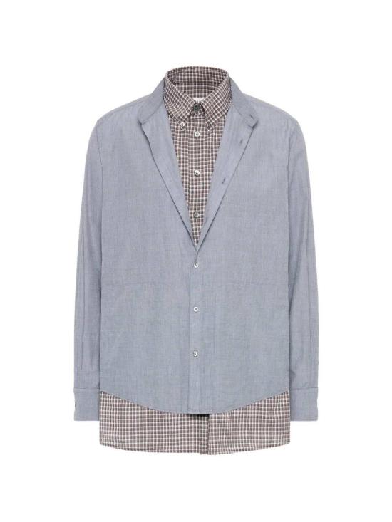 26FW 마르지엘라 긴팔 셔츠 S50DT0079MTN178 961 GREY BROWN CHECK