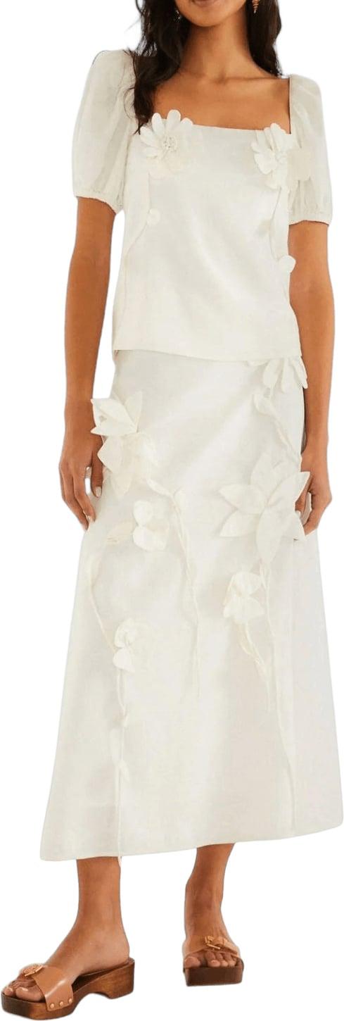 26FW 팜 리오 롱 원피스 FARMRIO355791L0025RICHELIEUSLEEVELESSMIDIDRESSMIDIDRESSESOFFWHITE