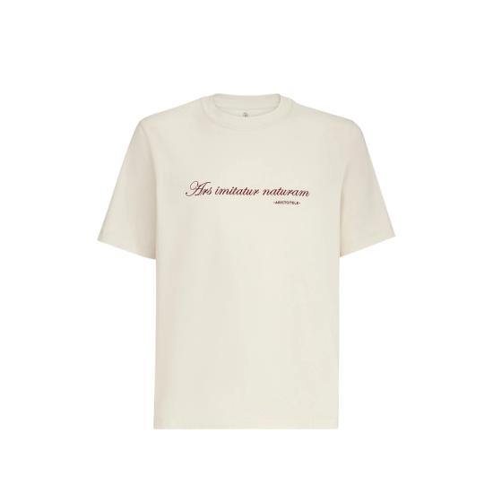 26FW 브루넬로 쿠치넬리 반팔 티셔츠 M0B138518 C2832 NEUTRALS