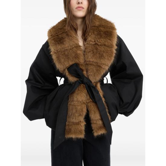 26FW 로테이트 무스탕 115145100 FAUX FUR 100 BLACK BROWN - ROTATE