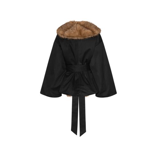 26FW 로테이트 무스탕 115145100 FAUX FUR 100 BLACK BROWN - ROTATE