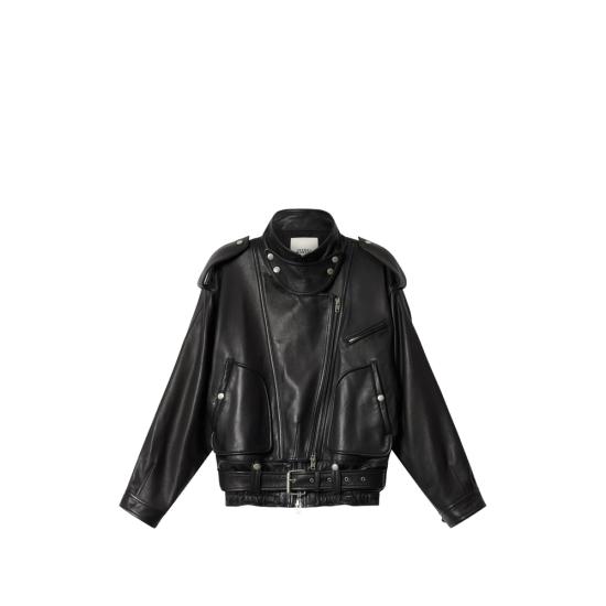 26FW 이자벨마랑 가죽 자켓 D3B04I VE0744FA 01BK BLACK