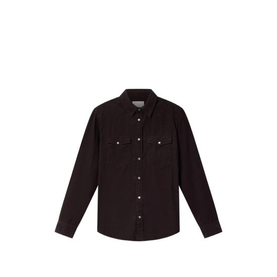 26FW 이자벨마랑 긴팔 셔츠 C1I10H CH0214HA 50CF BROWN
