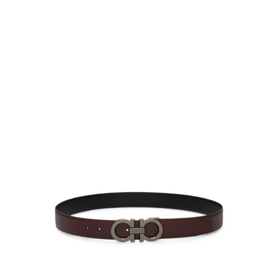 26FW 살바토레 페라가모 가죽 벨트 679710 0796202 CORDO BROWN BLACK - SALVATORE FERRAGAMO