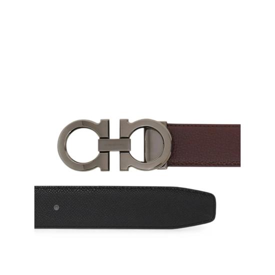 26FW 살바토레 페라가모 가죽 벨트 679710 0796202 CORDO BROWN BLACK - SALVATORE FERRAGAMO