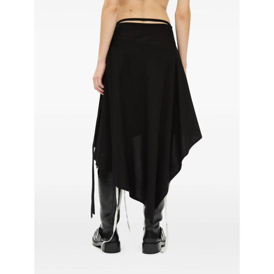 26FW 앤 드뮐미스터 미디 스커트 B0014297 FA558 099 BLACK - ANN DEMEULEMEESTER
