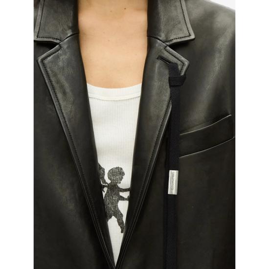 26FW 앤 드뮐미스터 코트 B0014279 LT137 099 BLACK - ANN DEMEULEMEESTER