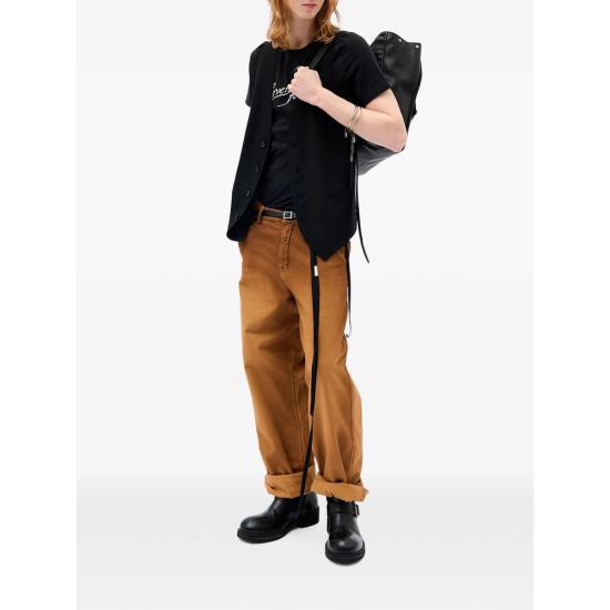 26FW 앤 드뮐미스터 반팔 티셔츠 B0014217 FA206 099 BLACK - ANN DEMEULEMEESTER