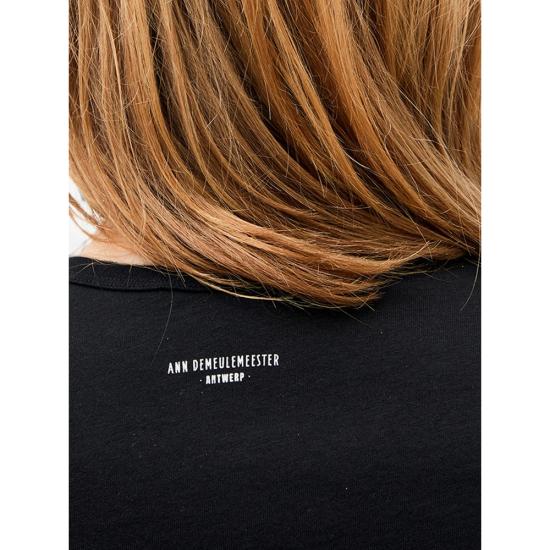 26FW 앤 드뮐미스터 반팔 티셔츠 B0014217 FA206 099 BLACK - ANN DEMEULEMEESTER