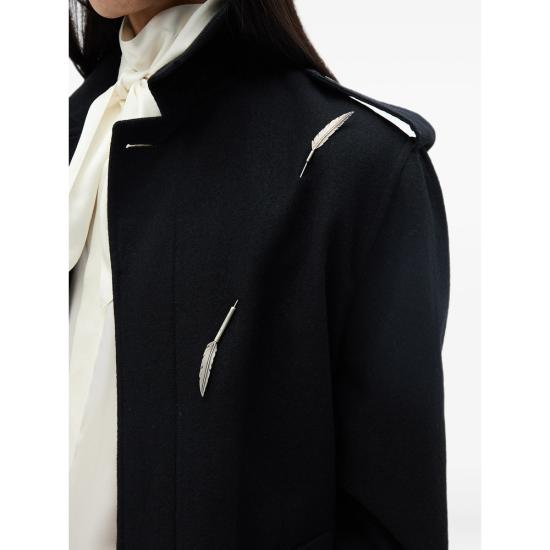26FW 앤 드뮐미스터 트렌치 코트 B0014246 FA207 099 BLACK - ANN DEMEULEMEESTER