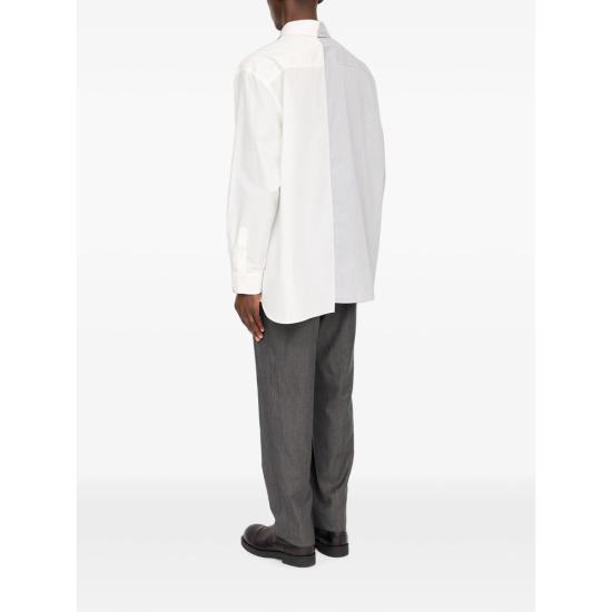 26FW MM6 메종마르지엘라 긴팔 셔츠 MTN183 SH0DT0057 961 WHITE GREY - MM6 MAISON MARGIELA