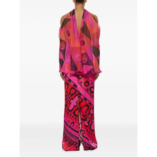 26SS 푸찌 롱 원피스 6HRI05 6H722 050 PINK RED - PUCCI
