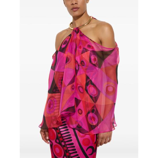 26SS 푸찌 롱 원피스 6HRI05 6H722 050 PINK RED - PUCCI