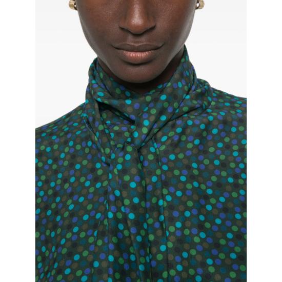 26FW 지안루카카페놀로 블라우스 26ITS513 800 33101 GREEN BLUE - GIANLUCA CAPANNOLO