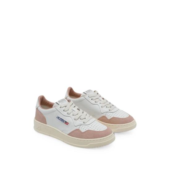 26FW 오트리 메달리스트 로우 레더 스니커즈 AULW FT16 WHITE PINK - AUTRY