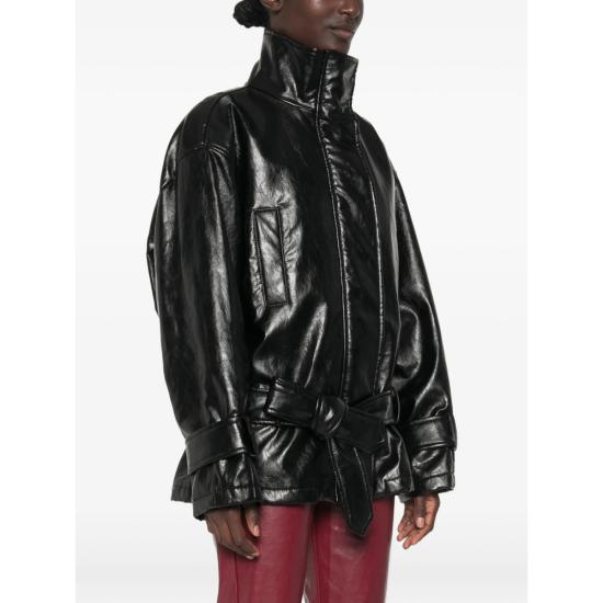 26FW 페데리카 토시 가죽 자켓 30250 302 29 BLACK - FEDERICA TOSI