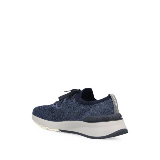 26FW 브루넬로 쿠치넬리 시네 니트 러너 MZUKISO250 CBJ51 BLUE - BRUNELLO CUCINELLI