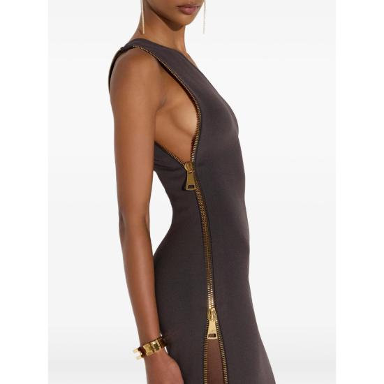 26FW 엘리자베타프랜치 롱 원피스 AM07B66E2 EV9 BROWN - ELISABETTA FRANCHI
