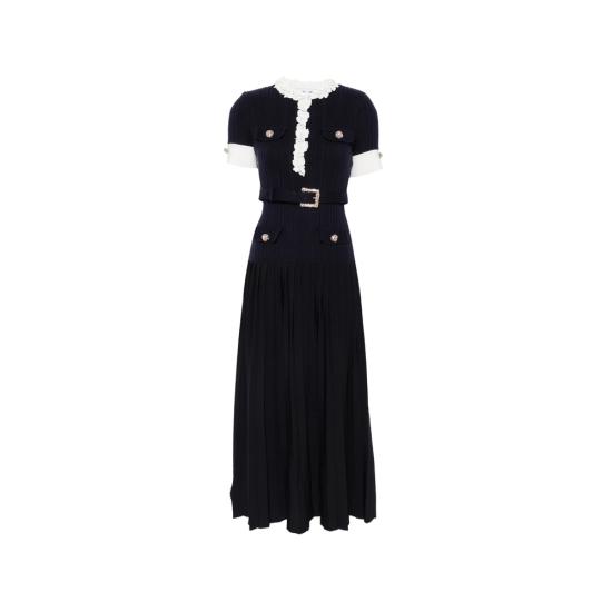 26FW 셀프 포트레이트 롱 원피스 AW26 101MC N NAVY BLUE