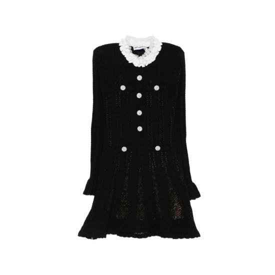 26FW 셀프 포트레이트 미디 원피스 AW26 100S B BLACK