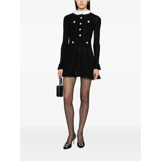 26FW 셀프 포트레이트 미디 원피스 AW26 100S B BLACK - SELF PORTRAIT
