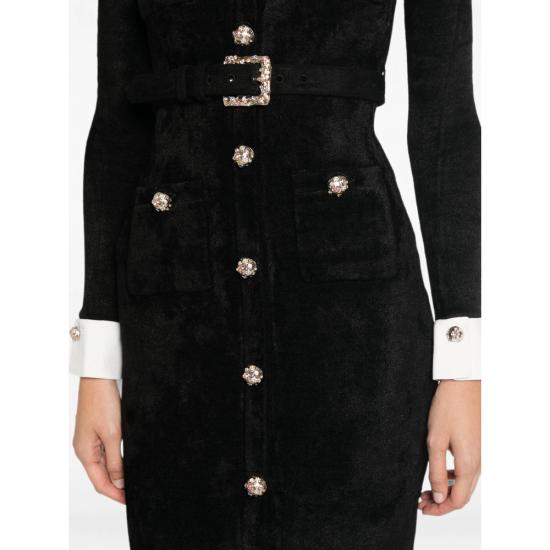 26FW 셀프 포트레이트 미디 원피스 AW26 099M B BLACK - SELF PORTRAIT