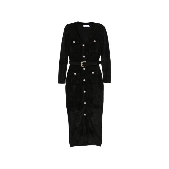 26FW 셀프 포트레이트 미디 원피스 AW26 099M B BLACK
