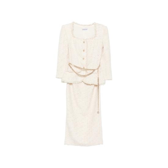 26FW 셀프 포트레이트 미디 원피스 AW26 059MA C CREAM NEUTRALS