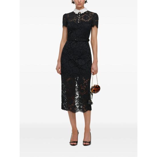 26FW 셀프 포트레이트 미디 원피스 AW26 019MA B BLACK - SELF PORTRAIT