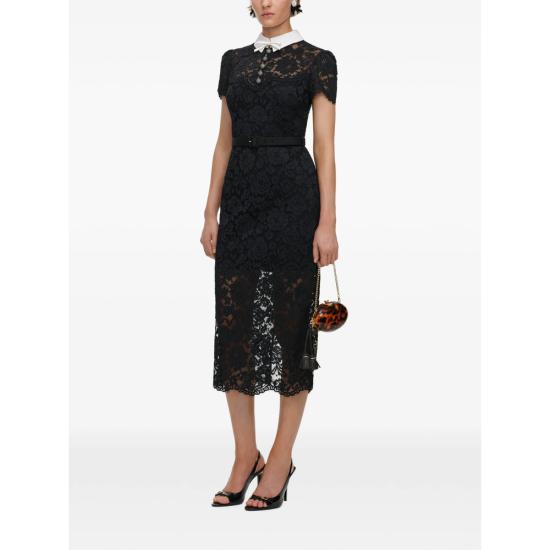 26FW 셀프 포트레이트 미디 원피스 AW26 019MA B BLACK - SELF PORTRAIT
