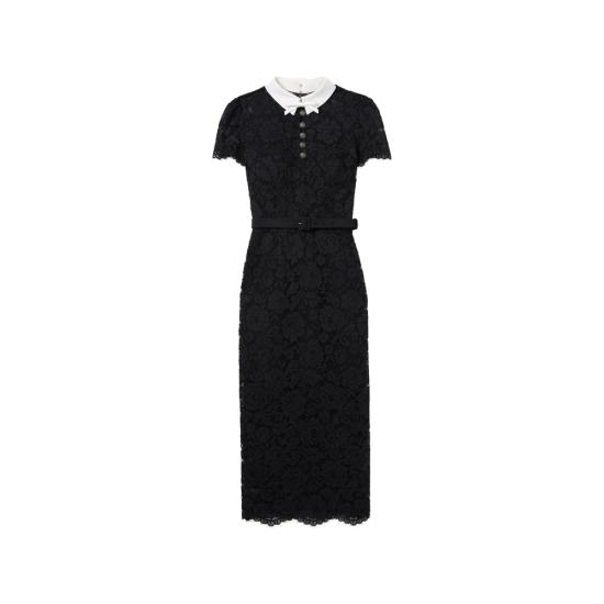 26FW 셀프 포트레이트 미디 원피스 AW26 019MA B BLACK