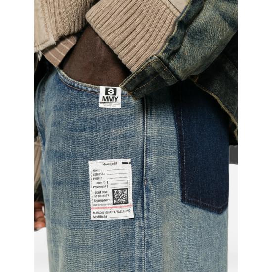 26FW 메종 미하라 야스히로 플레어 테이퍼드 데님 팬츠 J17PT122 INDIG BLUE - MAISON MIHARA YASUHIRO
