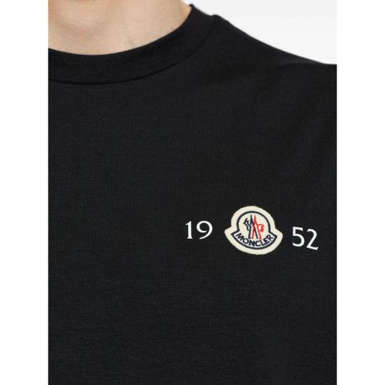 26FW 몽클레어 반팔 티셔츠 8790F 8C000 52 999 BLACK - MONCLER