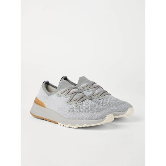 26FW 브루넬로 쿠치넬리 시네 니트 러너 MZUKISO250 CJN33 GREY - BRUNELLO CUCINELLI