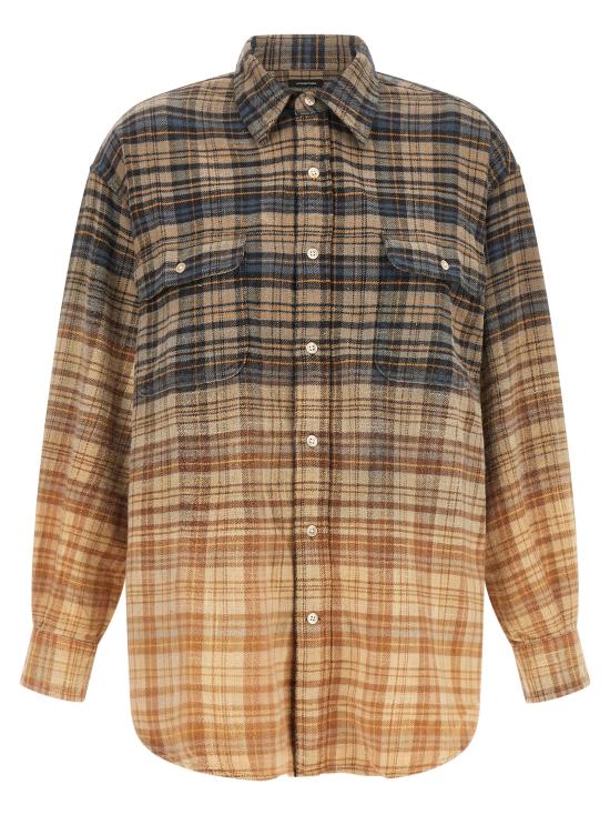 26FW 알13 셔츠 R13WR415R855BDIPBLEACHLIGHTBLUEYELLOWPLAID Multicolor