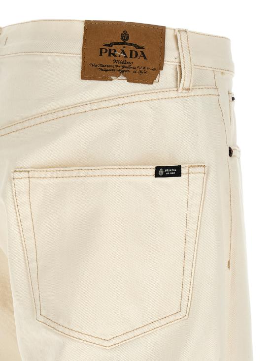26FW 프라다 스트레이트 팬츠 GEP452SOOO1954F01CD White - PRADA