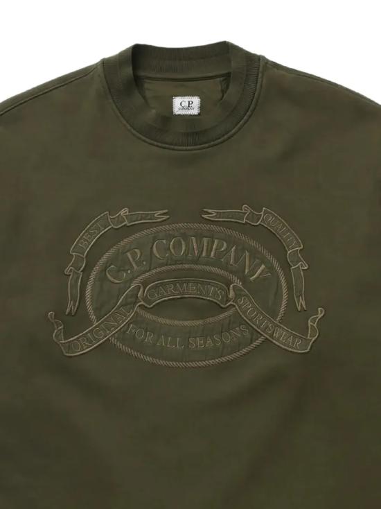 26FW 씨피 컴퍼니 긴팔 티셔츠 21CMSS174A 006453O 683 Ivy green - C.P. COMPANY