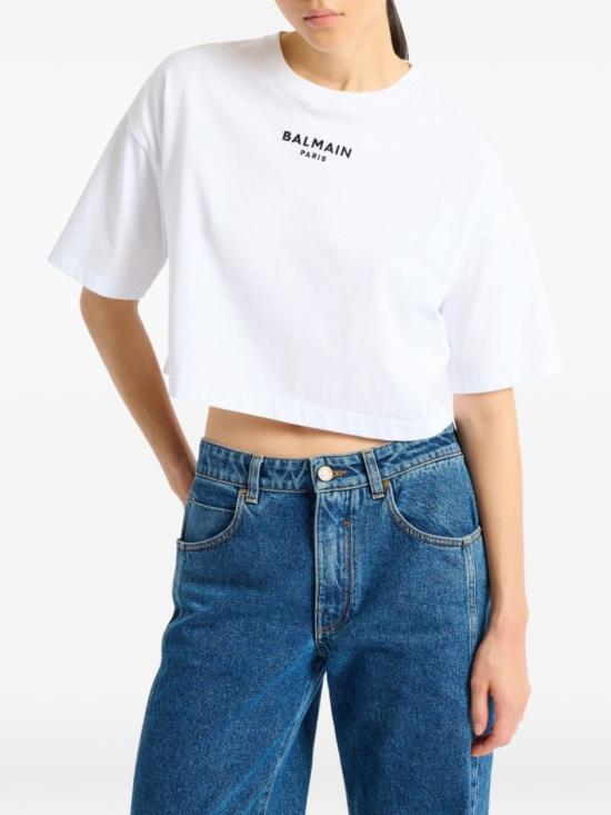 26FW 발망 반팔 티셔츠 HF1EE145BD10GAB White - BALMAIN