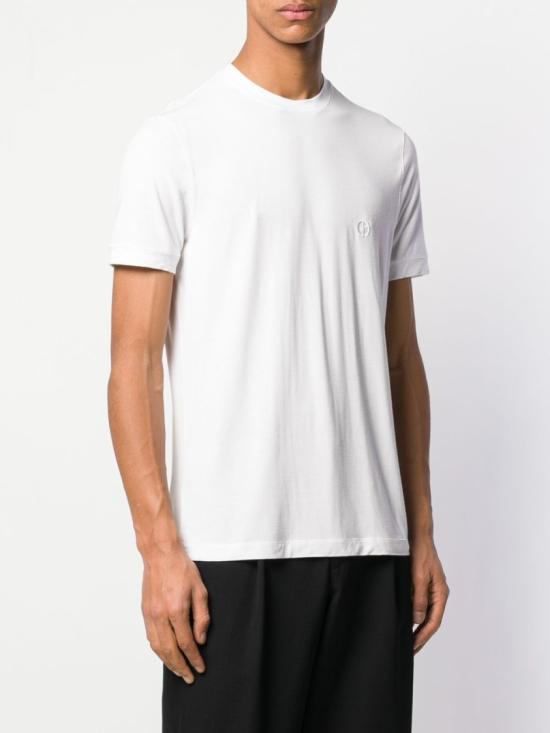 26FW 조르지오 아르마니 반팔 티셔츠 3GST52SJP4ZU090 White - GIORGIO ARMANI