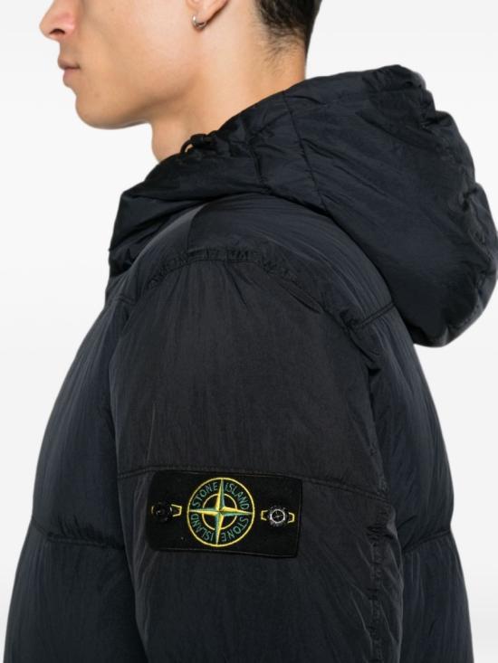 26FW 스톤 아일랜드 크링클 렙스 NY 패딩 재킷 L2S154100037S0A23V0020 Black - STONE ISLAND
